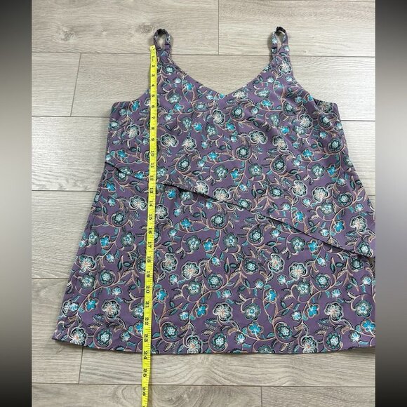 Cabi 3453 Spring Floral Scrollwork S Cami Blouse Top Purple Adjustable Straps - Picture 7 of 9